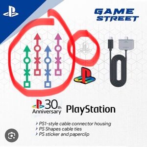 Sony PlayStation 30th Anniversary Cable Ties & Paper Clip